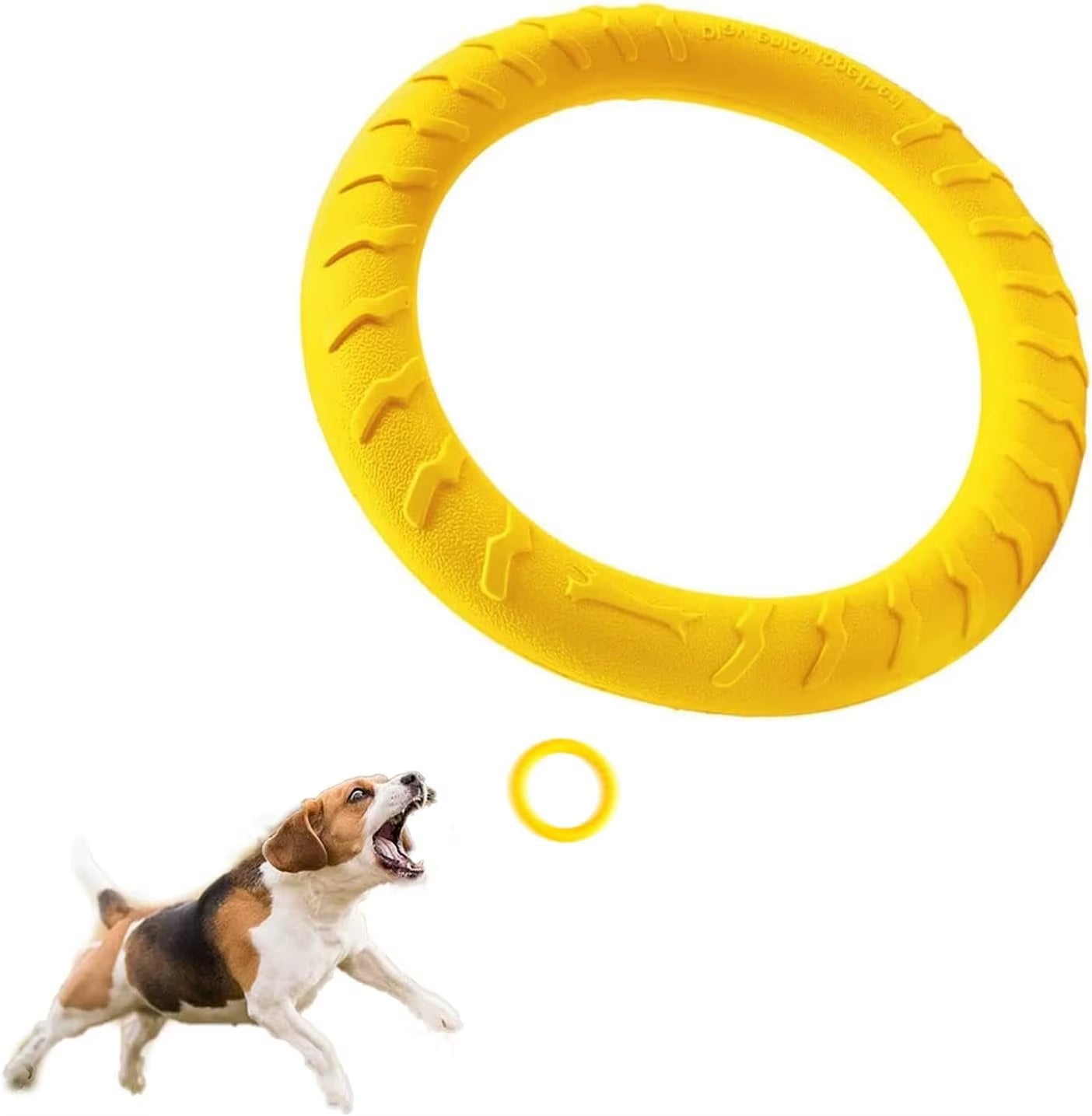 Durable Dog Flying Disc Chew Toy - Floating Fetch Toy for Medium/Large Aggressive Chewers, Interactive Pool Toy for Training & T