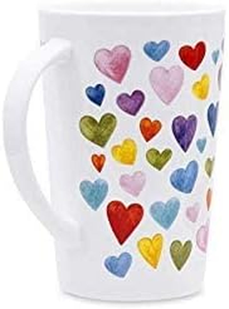 13Oz Cute Coffee Mugs for Women Bone China Coffee Mug Cute Mugs Christmas Mugs Birthday Gifts for Mom Friends (Pink Cone)
