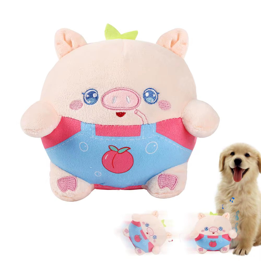 Interactive Dog Toys Dog USB Charging Jumping Toys Bounce Squeak Interactive Puzzle Dog Toys Squeaky Dog Toys Washable for Small