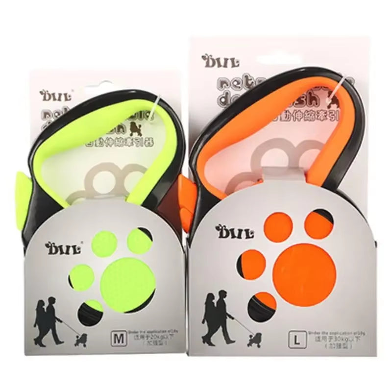 3M/5M/8Mretractable Dog Leash Nylon Extending Walking Reflective Leads Running Lead for Small Large Dogs with Dog Dispenser