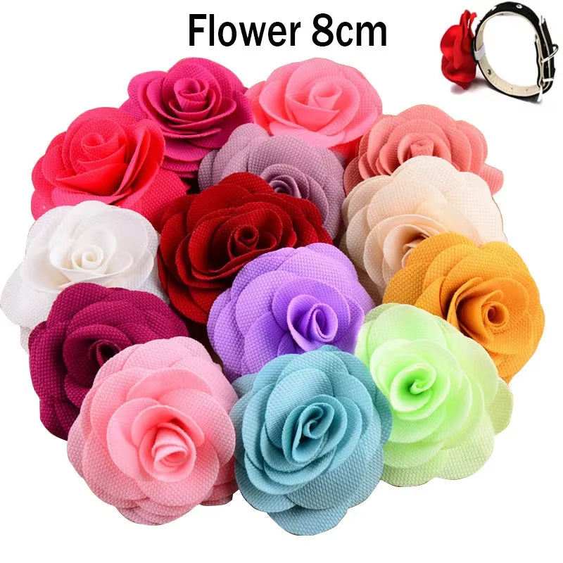 Bulk Flower-Collar Dog Accessories Dog Bow Tie Pet Dog Collar Accessories Flower for Dog Collar Dog Flower Collar Accessory