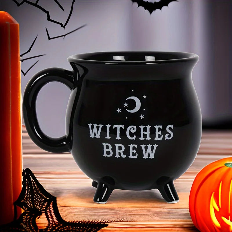 1Pc, Witch Brew Coffee Mug,350Ml/ 11.8Oz Ceramic Coffee Cup, Water Cups,Summer Winter Drinkware,Birthday Gifts,Halloween Gift