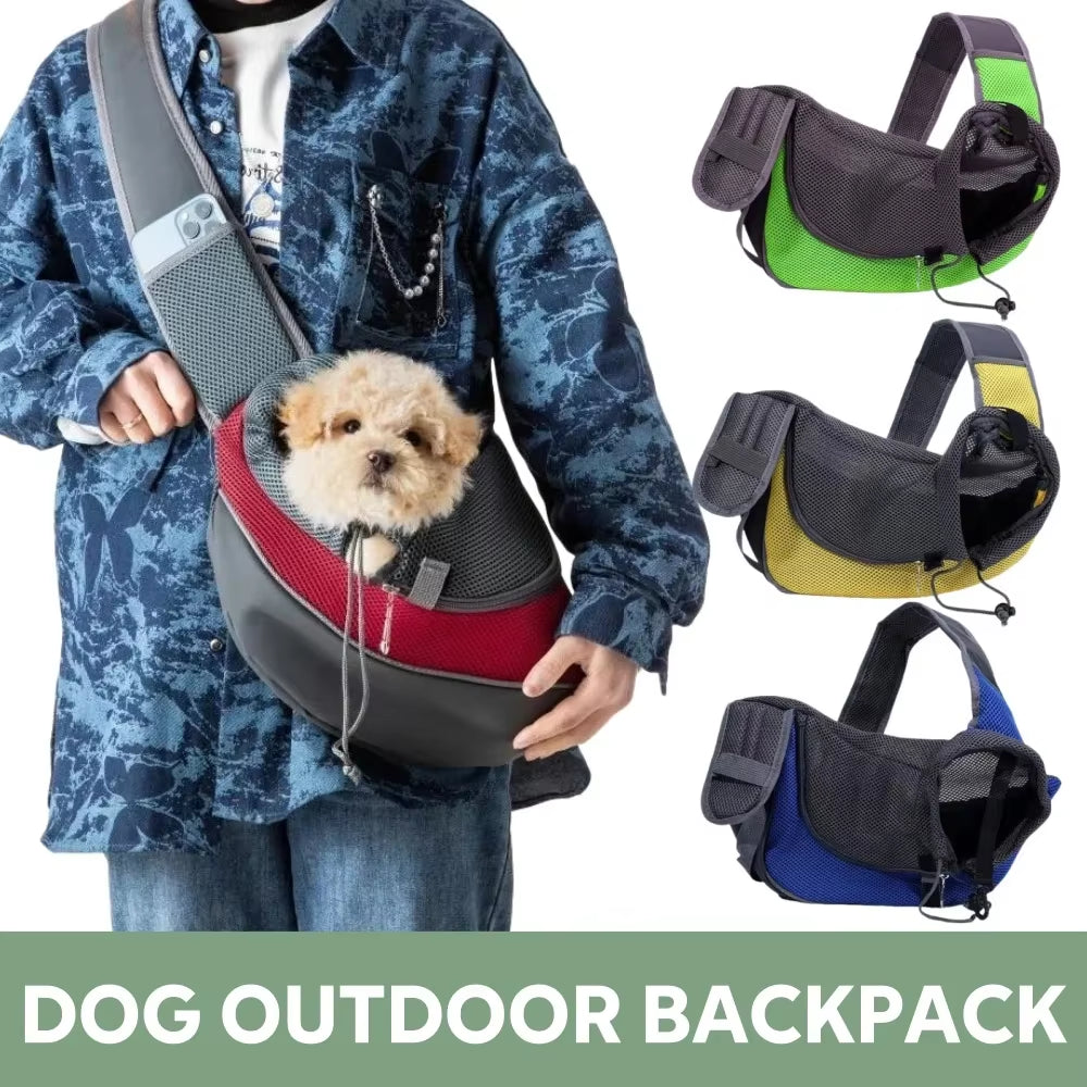 Dog Backpack Travel Portable Breathable Mesh Travel Crossbody Bag Outdoor Travel Small Body Pet Cat Dog Backpack Dog Accessories