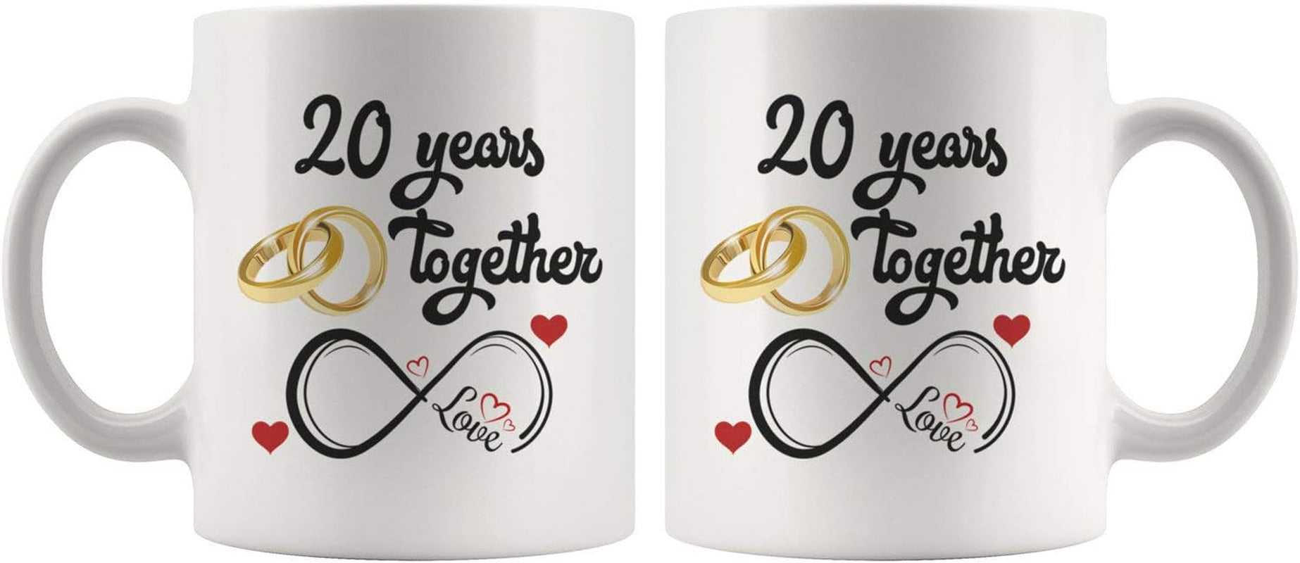 20Th Wedding Anniversary for Him and Her, 20Th Anniversary Mug for Husband & Wife, Married for Twenty Years, 20 Years Together with Her (11 Oz)