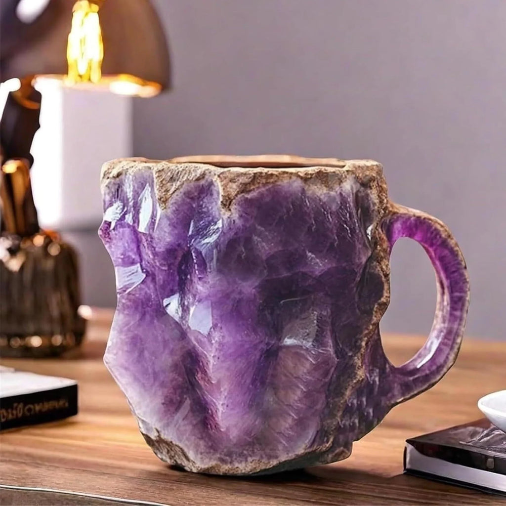 11Oz Mineral Crystal Coffee Mug with 304 Stainless Steel Liner for Coffee, Tea & Hot Beverages