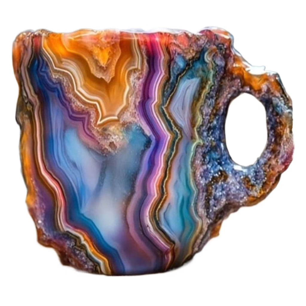 11Oz Mineral Crystal Coffee Mug with 304 Stainless Steel Liner for Coffee, Tea & Hot Beverages