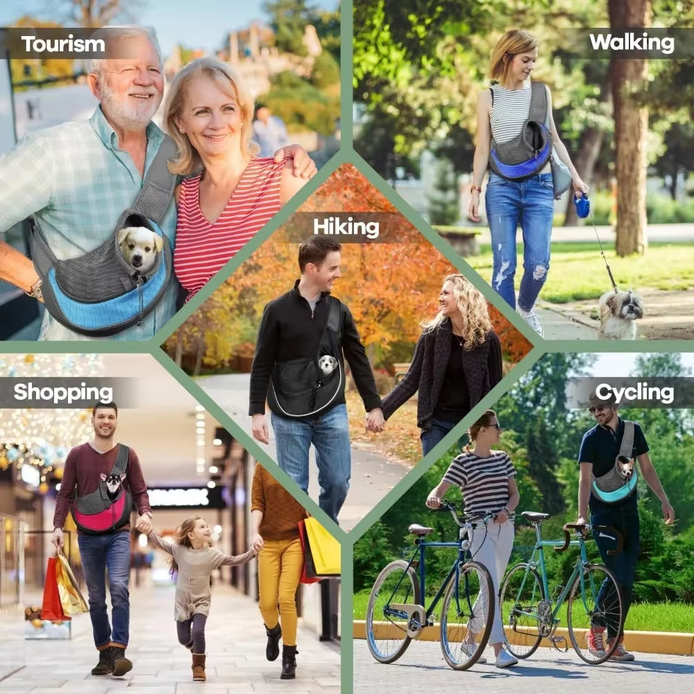 Dog Backpack Travel Portable Breathable Mesh Travel Crossbody Bag Outdoor Travel Small Body Pet Cat Dog Backpack Dog Accessories