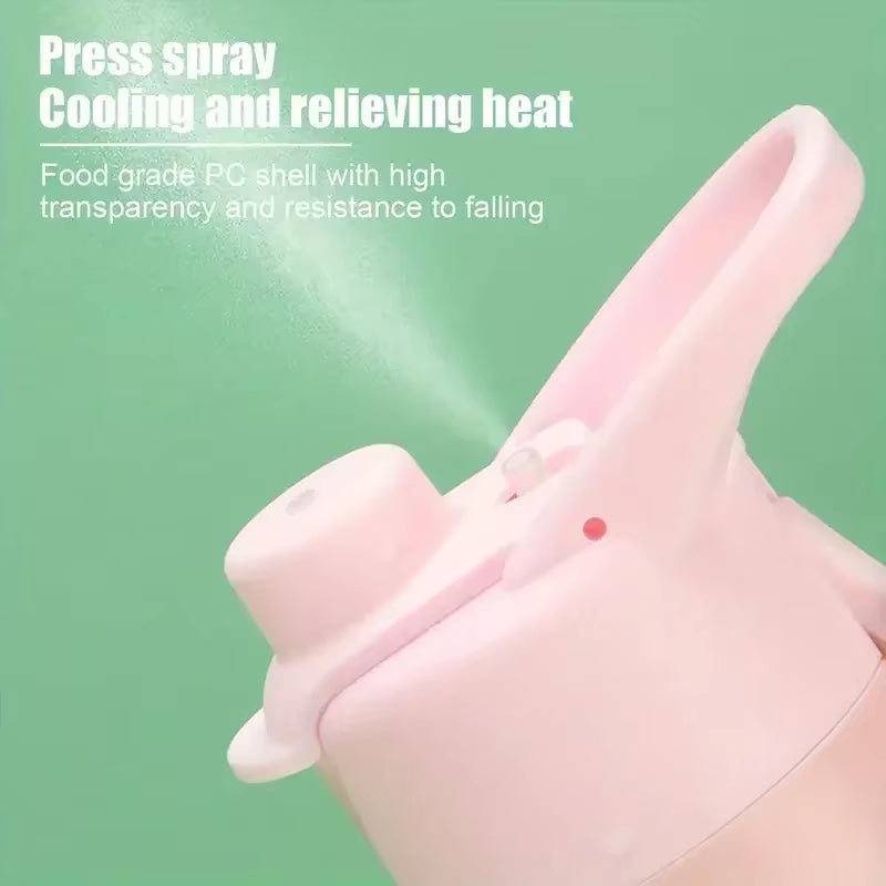 1-4PCS Water Jet Mug Outdoor Portable Sports Water Bottle Gradient Jet Mug Outdoor Sports Fitness Mug Gradient Frosted Kids Cup