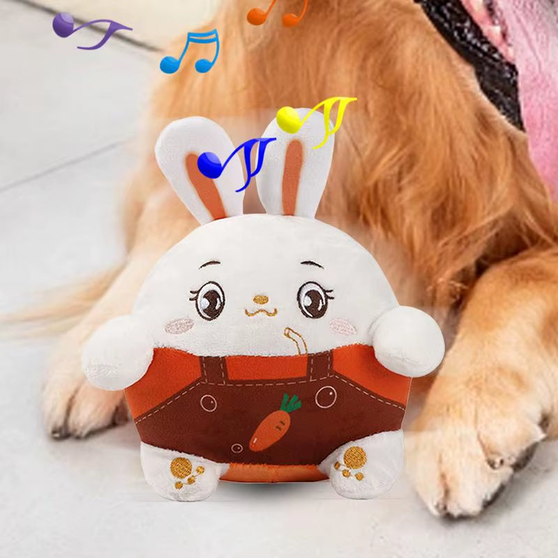Interactive Dog Toys Dog USB Charging Jumping Toys Bounce Squeak Interactive Puzzle Dog Toys Squeaky Dog Toys Washable for Small