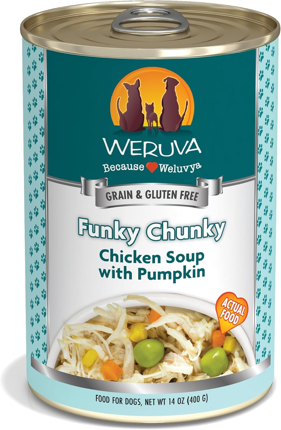 Classic Dog Food, Funky Chunky Chicken Soup with Chicken Breast & Pumpkin in Gravy, 14Oz Can (Pack of 12)