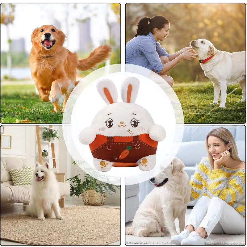 Interactive Dog Toys Dog USB Charging Jumping Toys Bounce Squeak Interactive Puzzle Dog Toys Squeaky Dog Toys Washable for Small