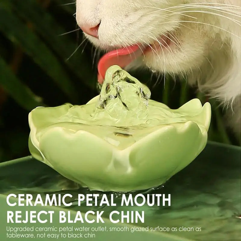 Cat Water Fountain Ceramic Pet Drinking Dispenser Ultra Quiet Water Feeding Supplies for Cats and Dogs Silent Pet Dispenser