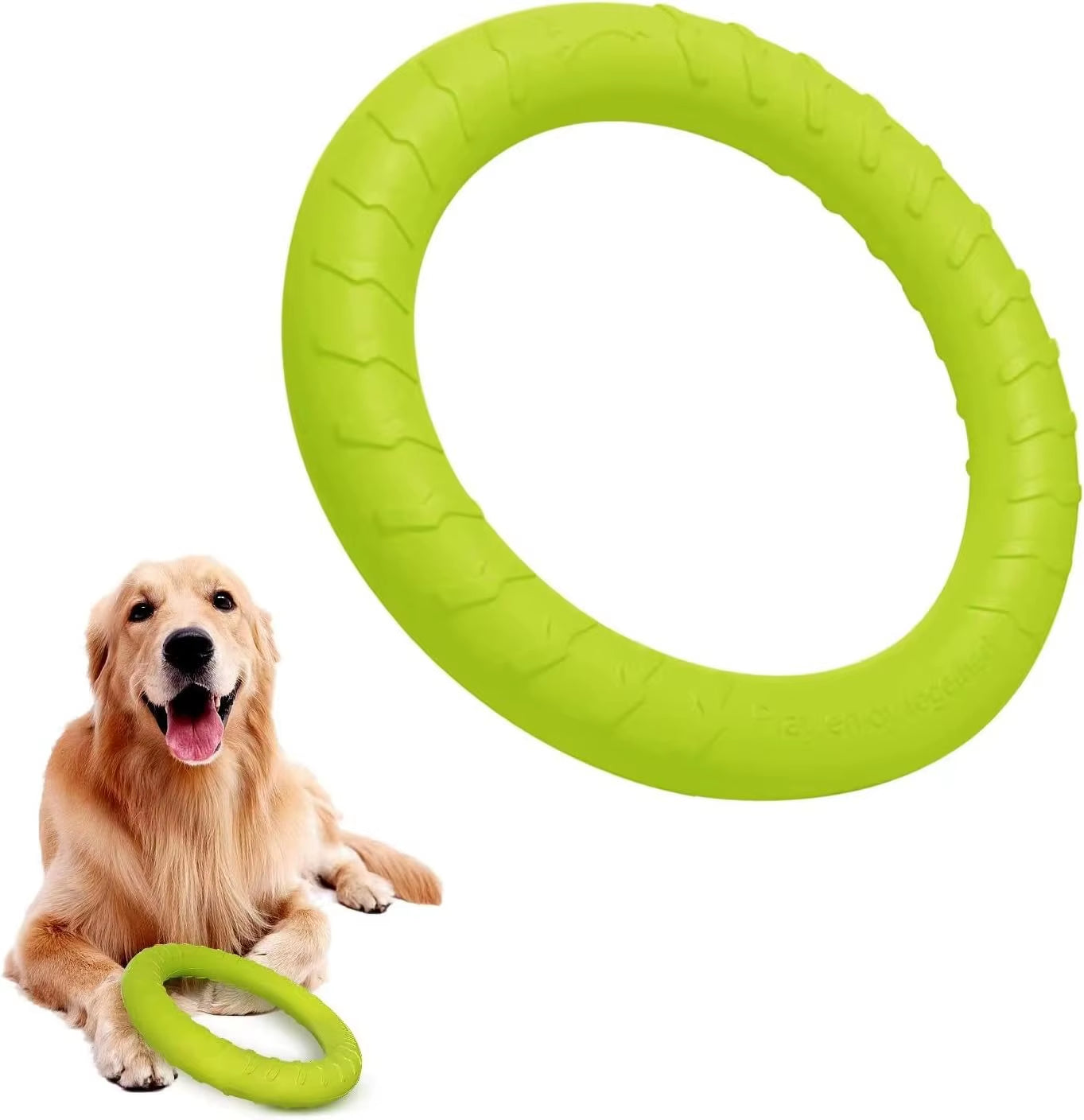 Durable Dog Flying Disc Chew Toy - Floating Fetch Toy for Medium/Large Aggressive Chewers, Interactive Pool Toy for Training & T
