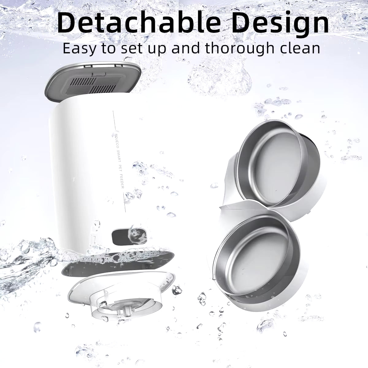 Automatic Cat Feeder Pet Smart Cat Food Kibble Dispenser Remote Control Wifi Button Auto Feeder for Cats Dog Accessories