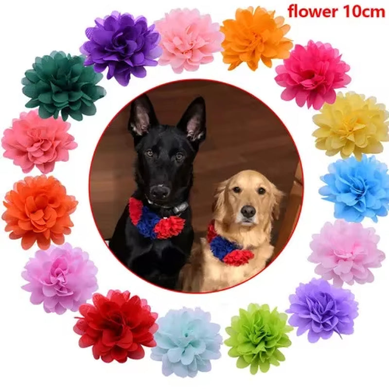 Bulk Flower-Collar Dog Accessories Dog Bow Tie Pet Dog Collar Accessories Flower for Dog Collar Dog Flower Collar Accessory
