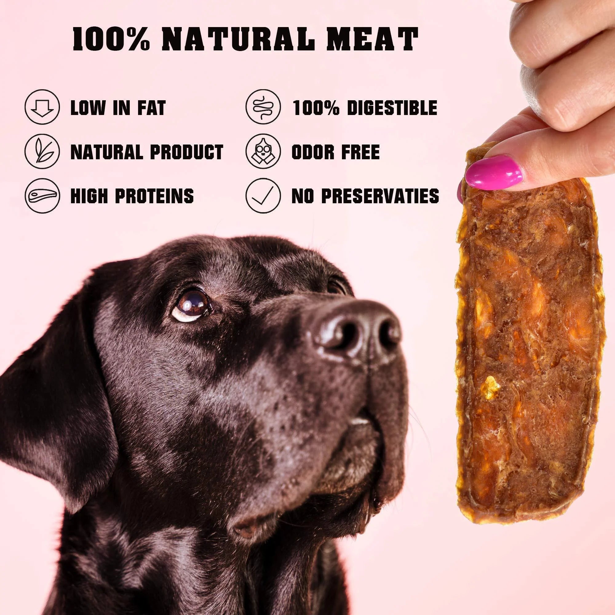 Premium Grain-Free Chicken Jerky Dog Treats - 1.5 Lb Human-Grade Dried Strips for Happy Pups