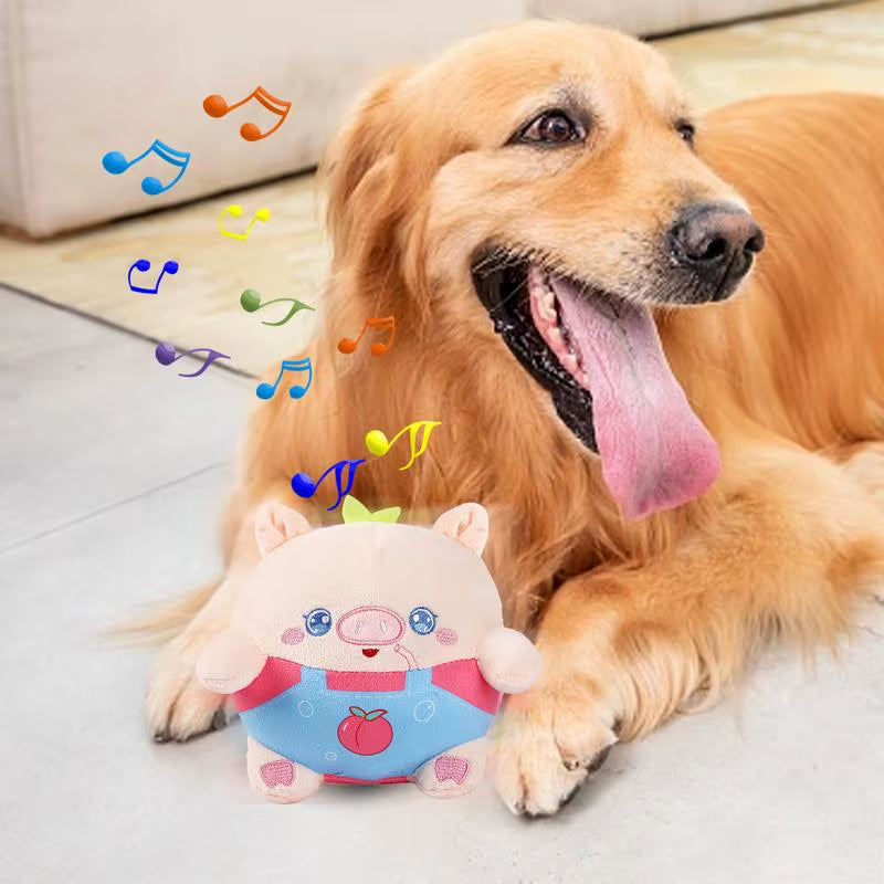 Interactive Dog Toys Dog USB Charging Jumping Toys Bounce Squeak Interactive Puzzle Dog Toys Squeaky Dog Toys Washable for Small