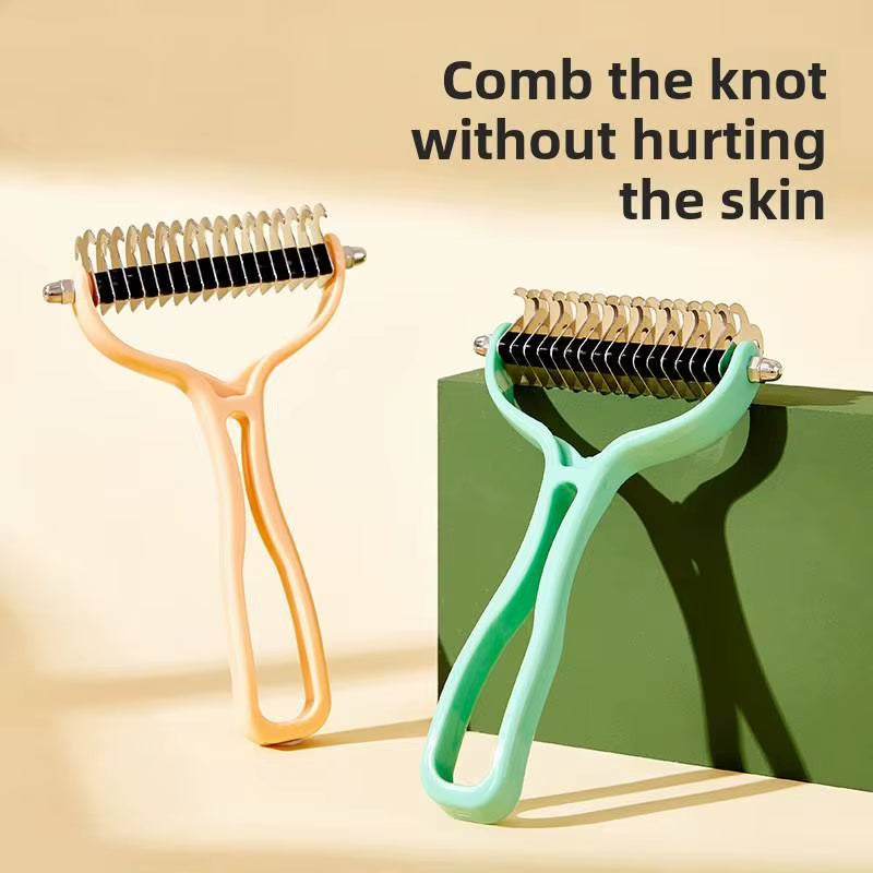 Cat Brush Cat Fur Knot Cutter Pets Hair Removal Comb Dog Grooming Shedding Tools Double Sided Stainless Brush Pet Products