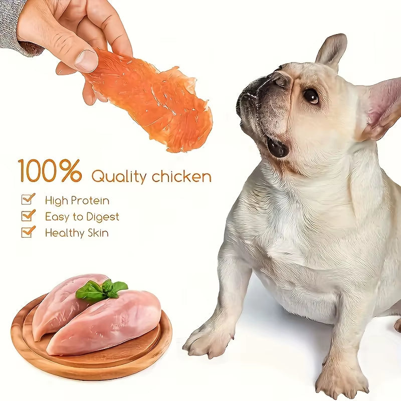 Delicious Premium Natural Chicken Dog Treats - Perfect for All Breeds, Available in 100G and 500G Sizes!
