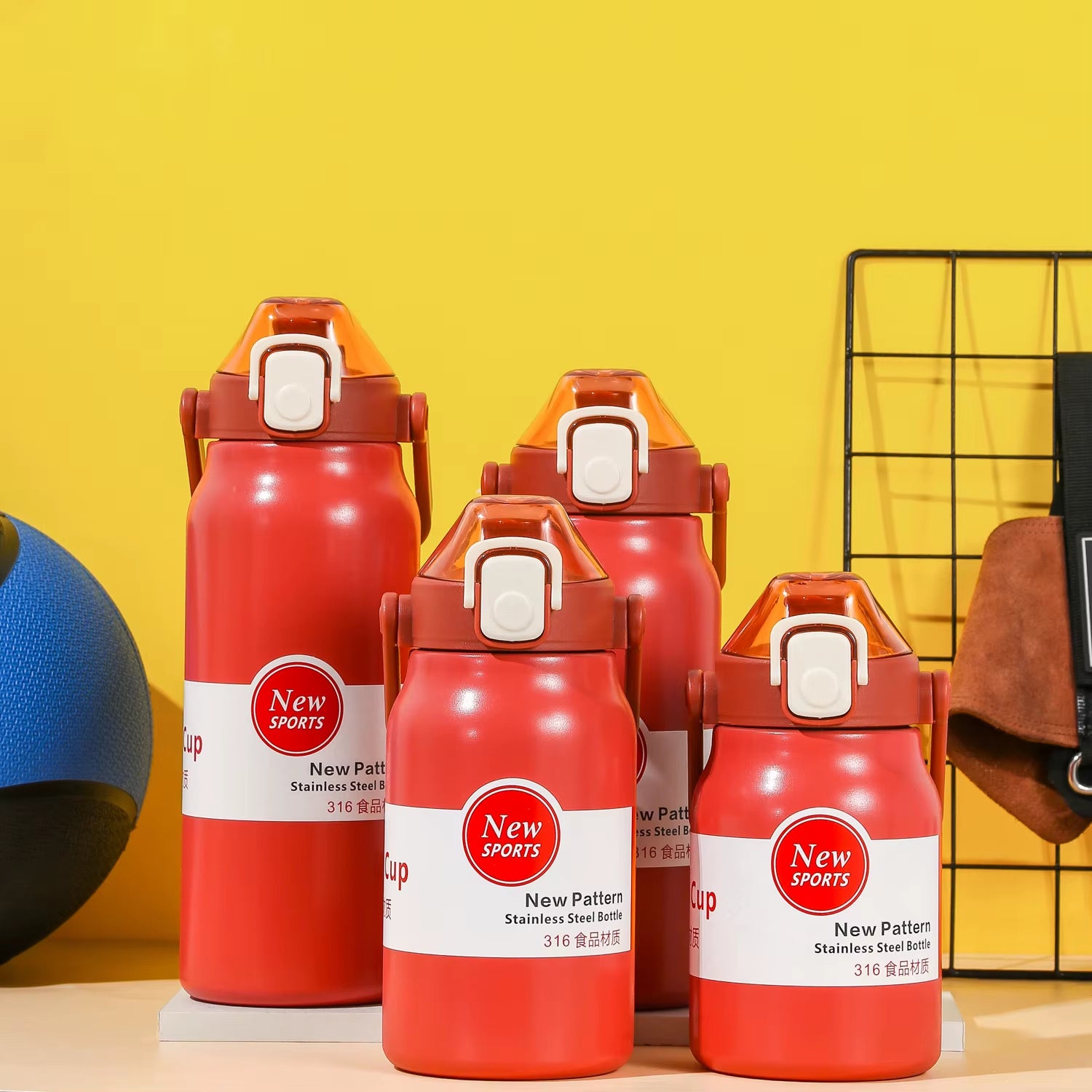 1.5L Large Capacity Thermos Water Bottle Outdoor Thermo Bottle Stainless Steel Thermoses Mug Portable Outdoor Cup with Straw Mug