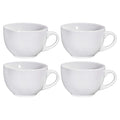 24 Oz White Coffee Mugs Set of 4 - Large Ceramic Mug with Handle for Coffee, Tea, Soup, and Cereal - Durable, Microwave, and Dishwasher Safe Soup Cups - Ideal for Hot or Cold Beverages