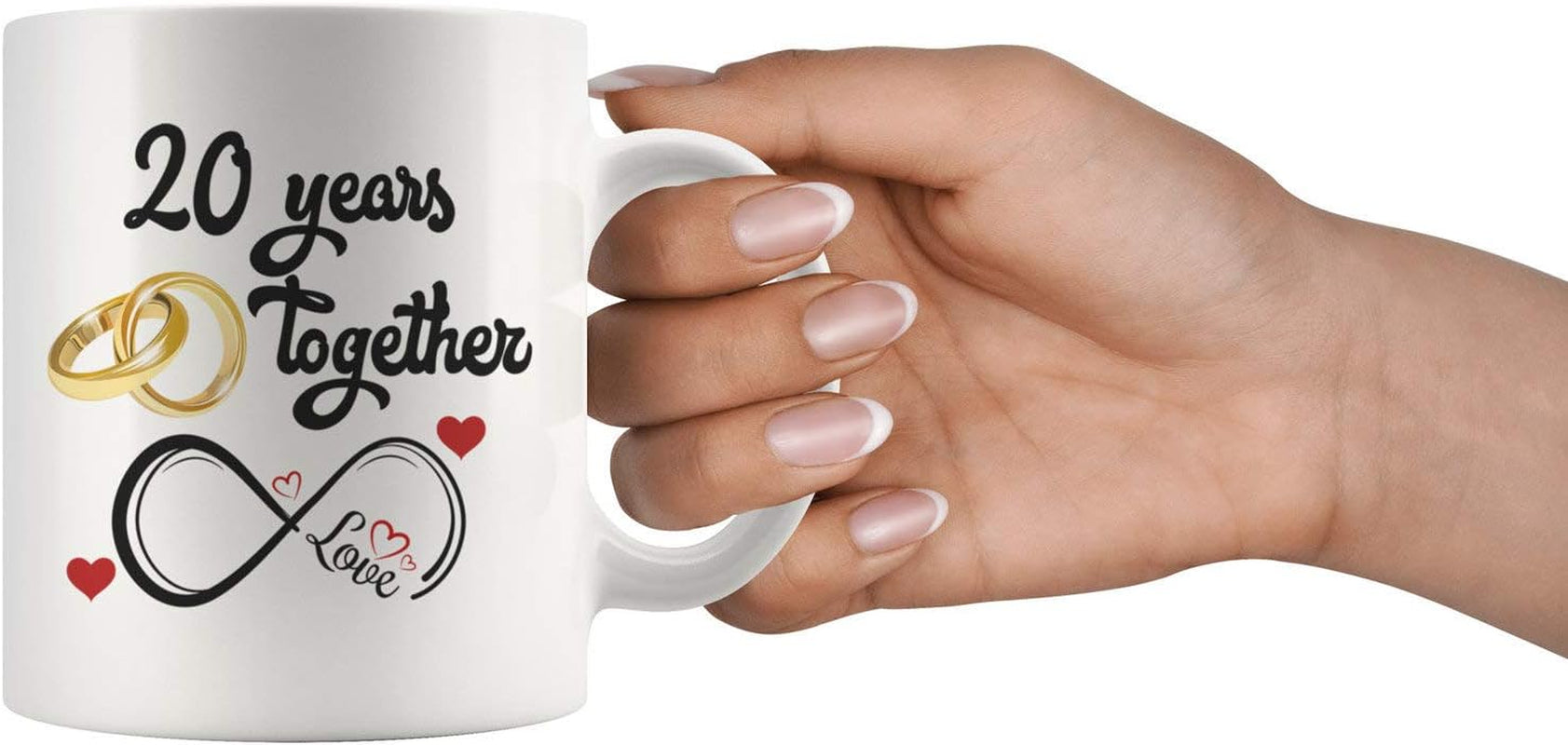 20Th Wedding Anniversary for Him and Her, 20Th Anniversary Mug for Husband & Wife, Married for Twenty Years, 20 Years Together with Her (11 Oz)