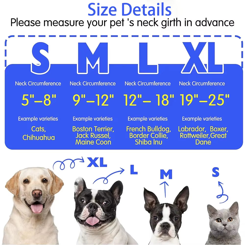 Inflatable Dog Collar Isabelino Anti-Bite Injury Elizabethan Collar for Dogs Cat Recovery Neck Wound Protective Dog Accessories