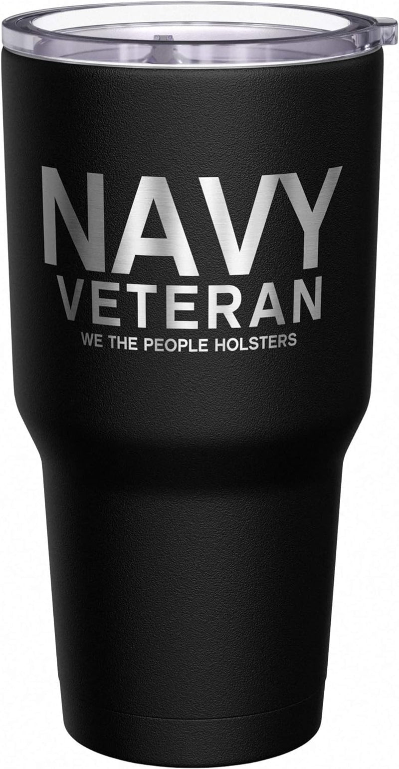 - Navy Veteran Travel Mug - American Flag Coffee Tumbler - Military Double Insulated Tumbler - 30 Oz