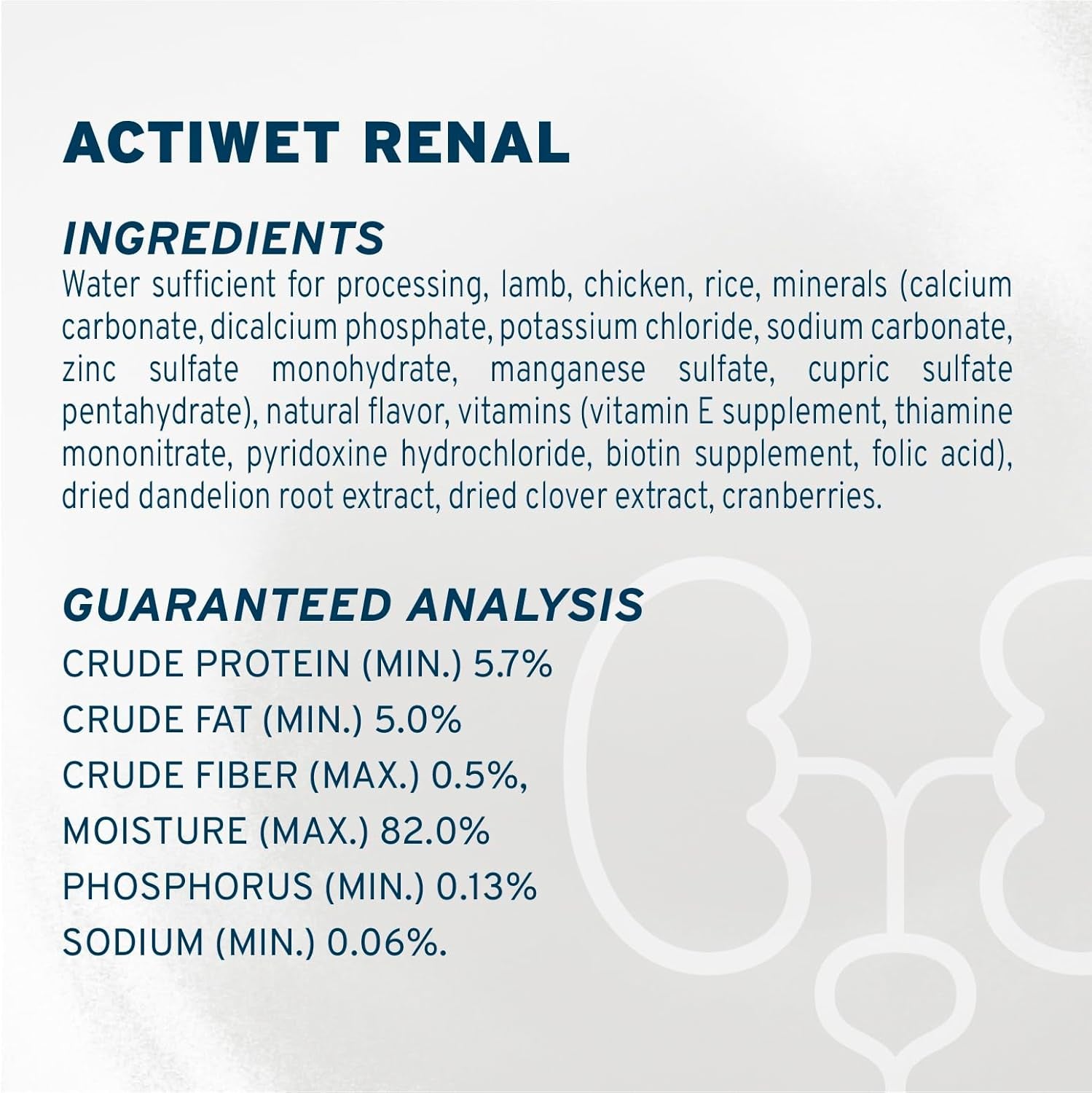 - Dog Food, Vet Formulated Wet Dog Food for Kidney Support, Non-Gmo, Lamb Flavor, Made in Italy (3.5 Oz, 32 Pack)