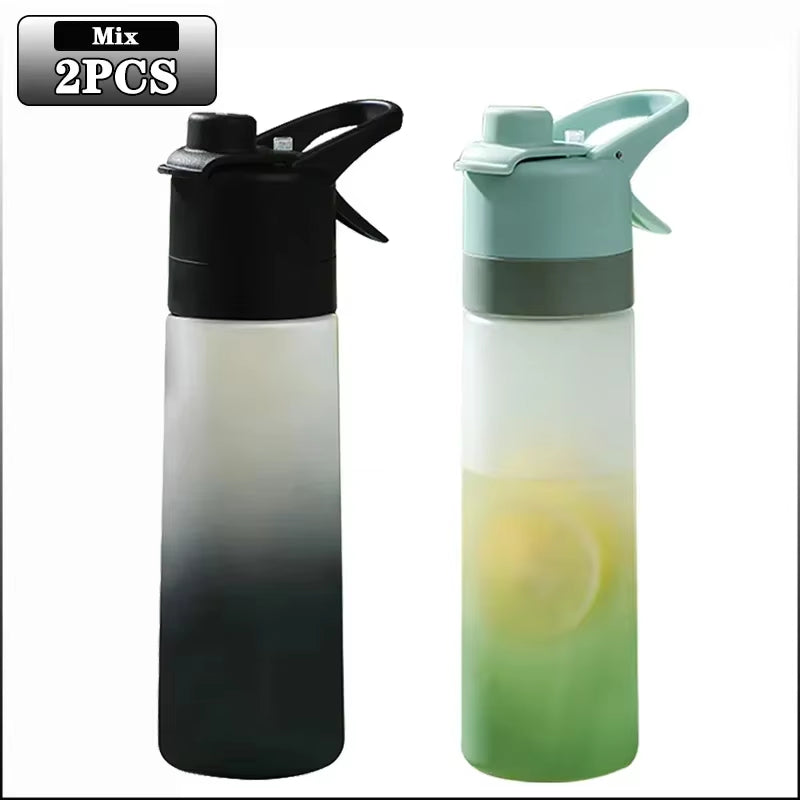 1-4PCS Water Jet Mug Outdoor Portable Sports Water Bottle Gradient Jet Mug Outdoor Sports Fitness Mug Gradient Frosted Kids Cup