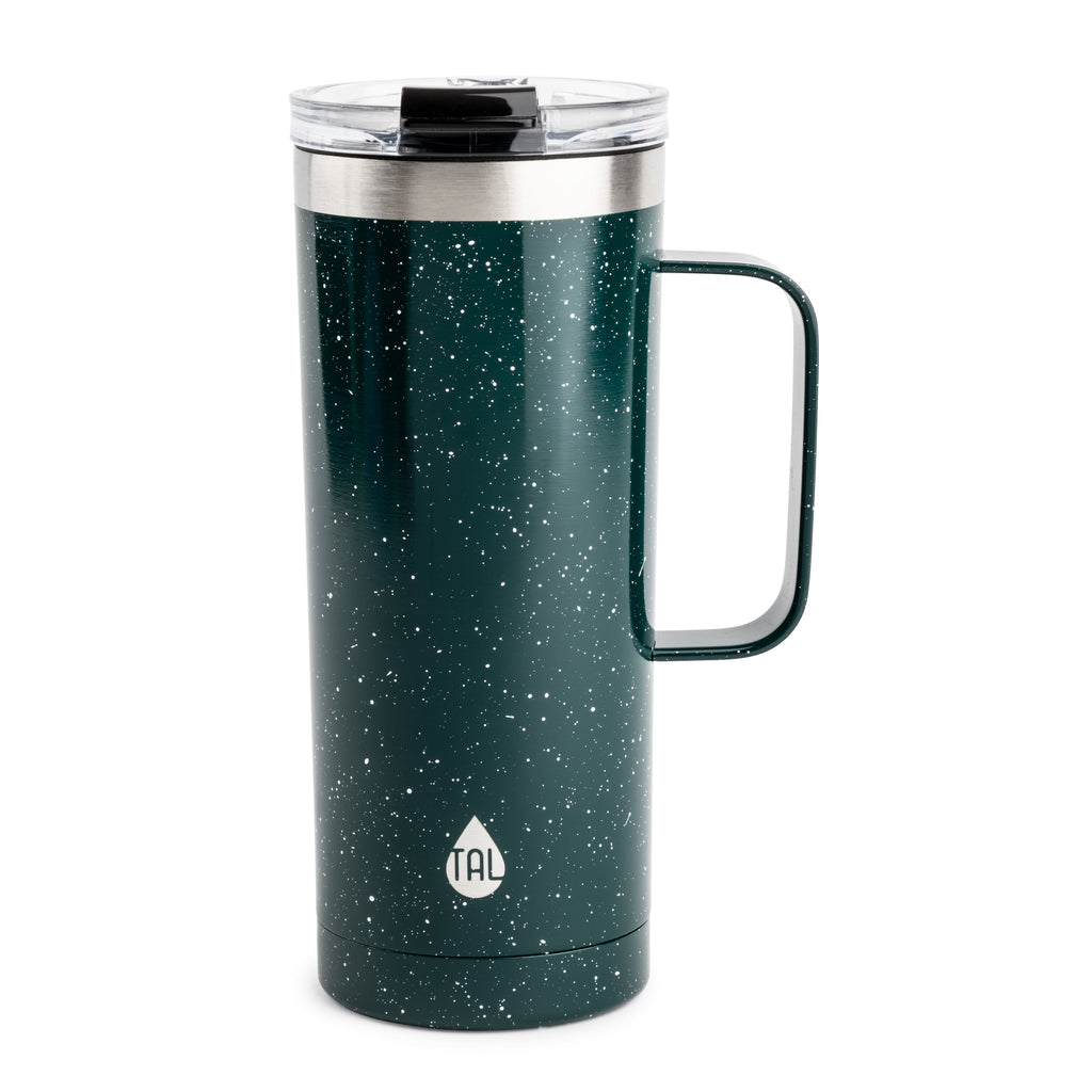 Stainless Steel Mountaineer Travel Mug 20 Oz, Teal Speckle