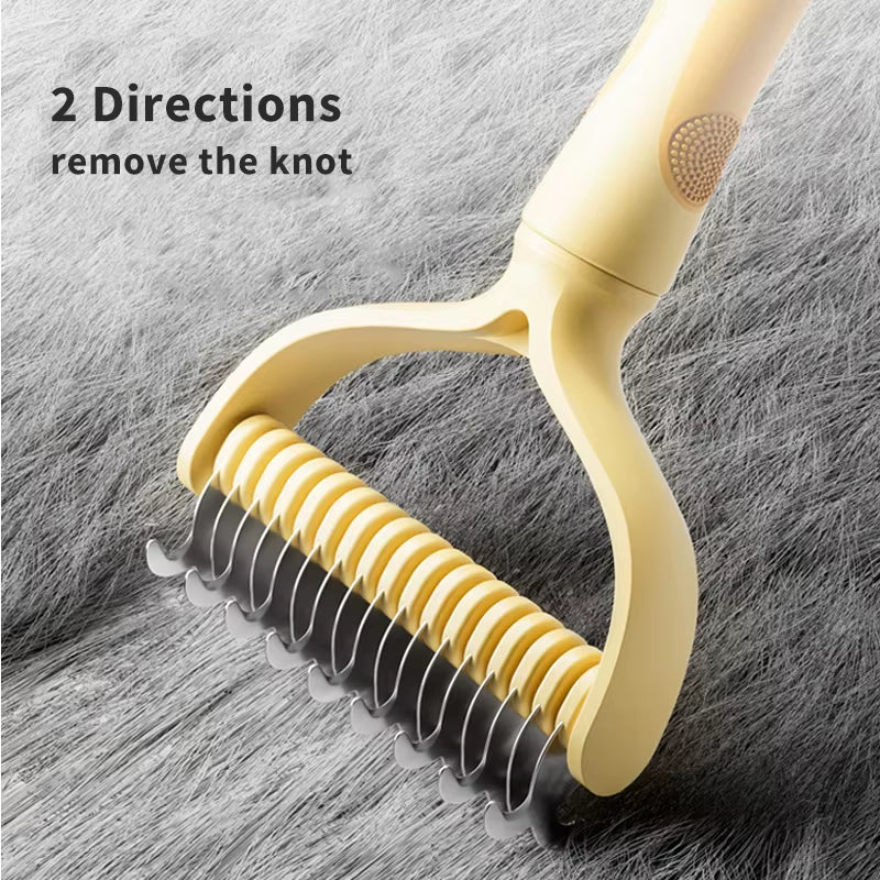 Cat Brush Cat Fur Knot Cutter Pets Hair Removal Comb Dog Grooming Shedding Tools Double Sided Stainless Brush Pet Products