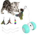 Interactive Cat Toys for Indoor Cats, Automatic Kitten Toys Electronic with Mouse and 3 Feathers for Cats to Play Alone Exercise
