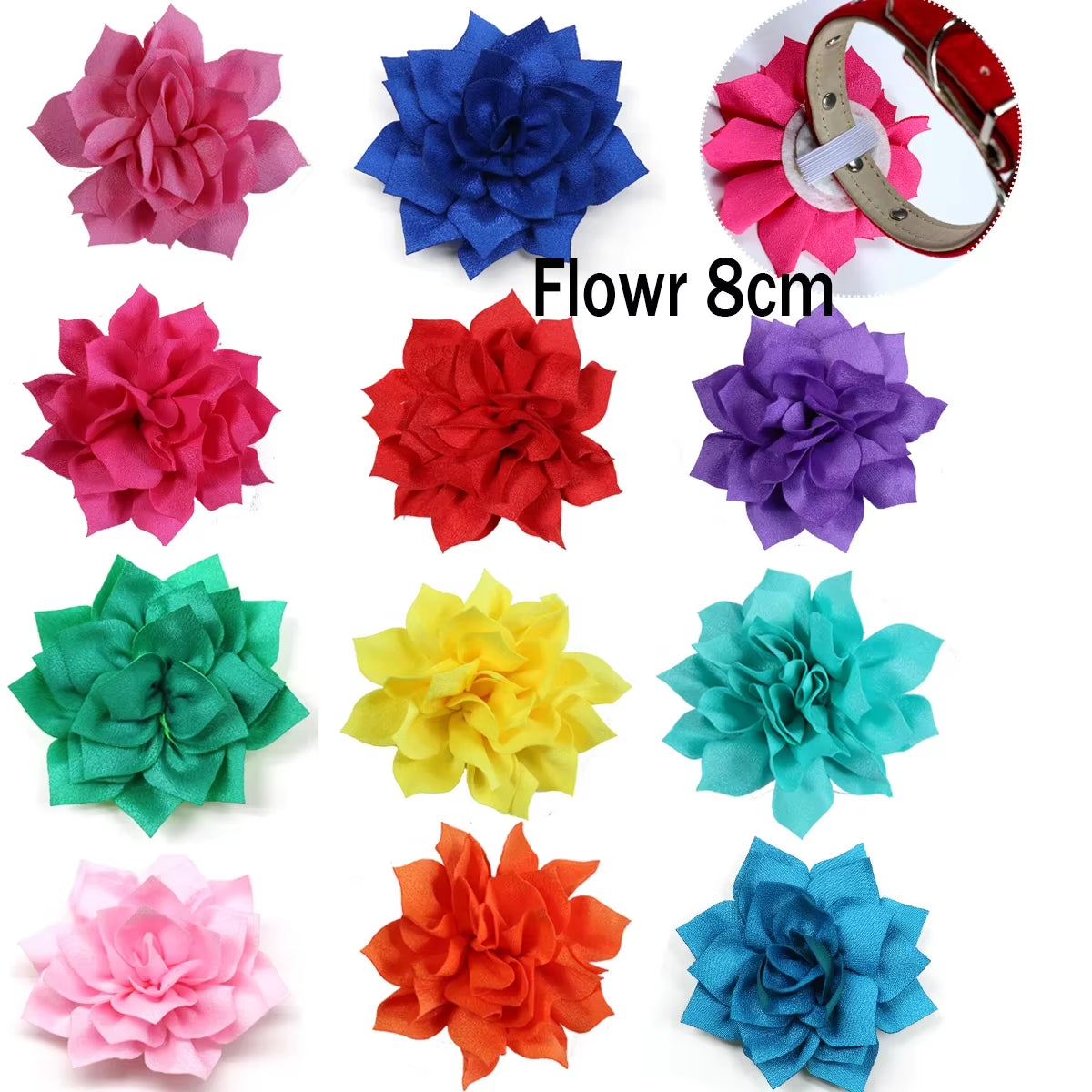Bulk Flower-Collar Dog Accessories Dog Bow Tie Pet Dog Collar Accessories Flower for Dog Collar Dog Flower Collar Accessory