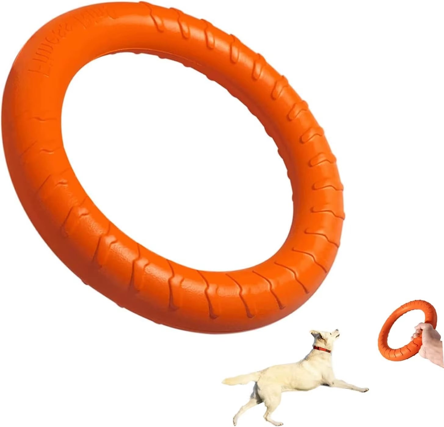 Durable Dog Flying Disc Chew Toy - Floating Fetch Toy for Medium/Large Aggressive Chewers, Interactive Pool Toy for Training & T