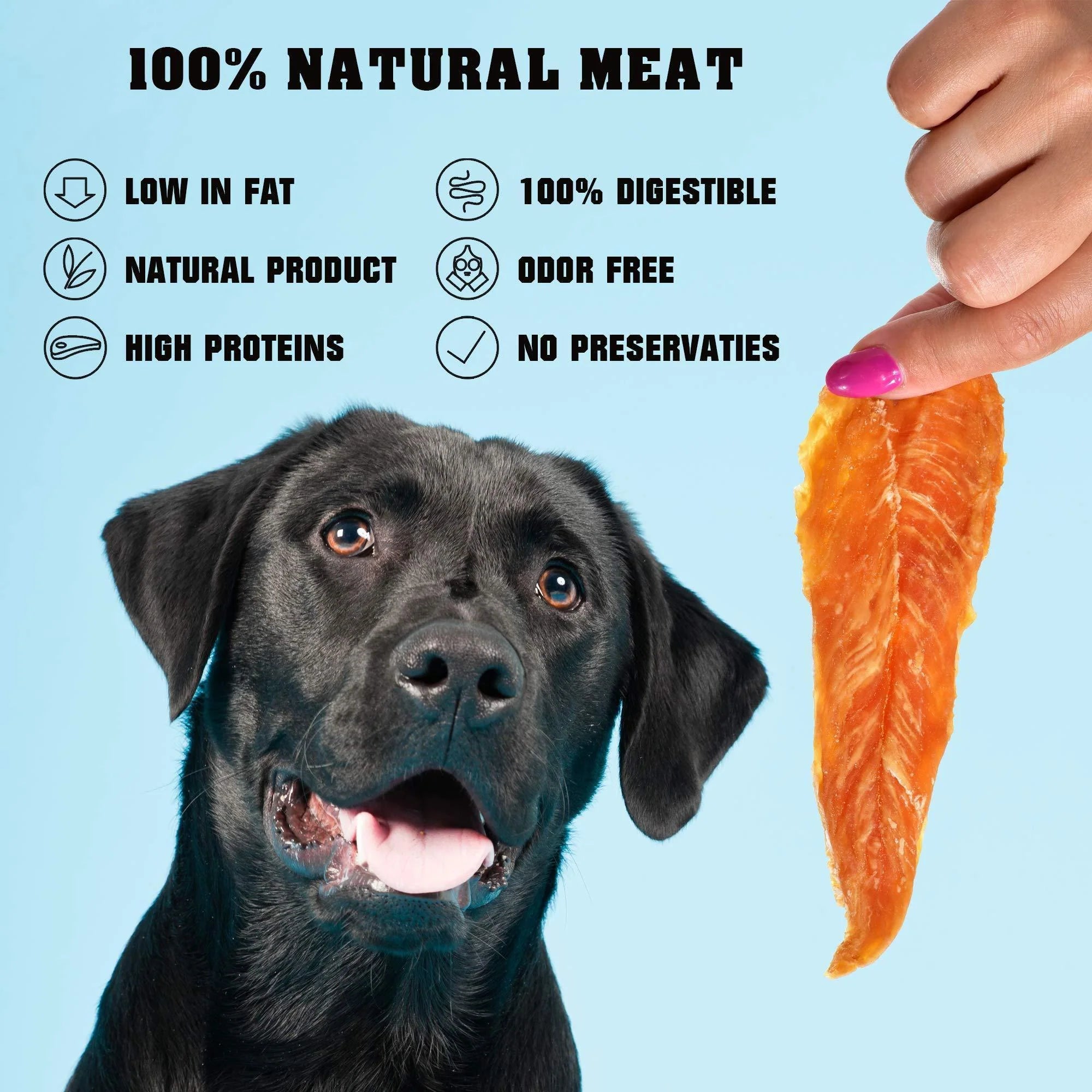 Premium Grain-Free Chicken Jerky Dog Treats - 1.5 Lb Organic Human-Grade Snacks for Your Pup