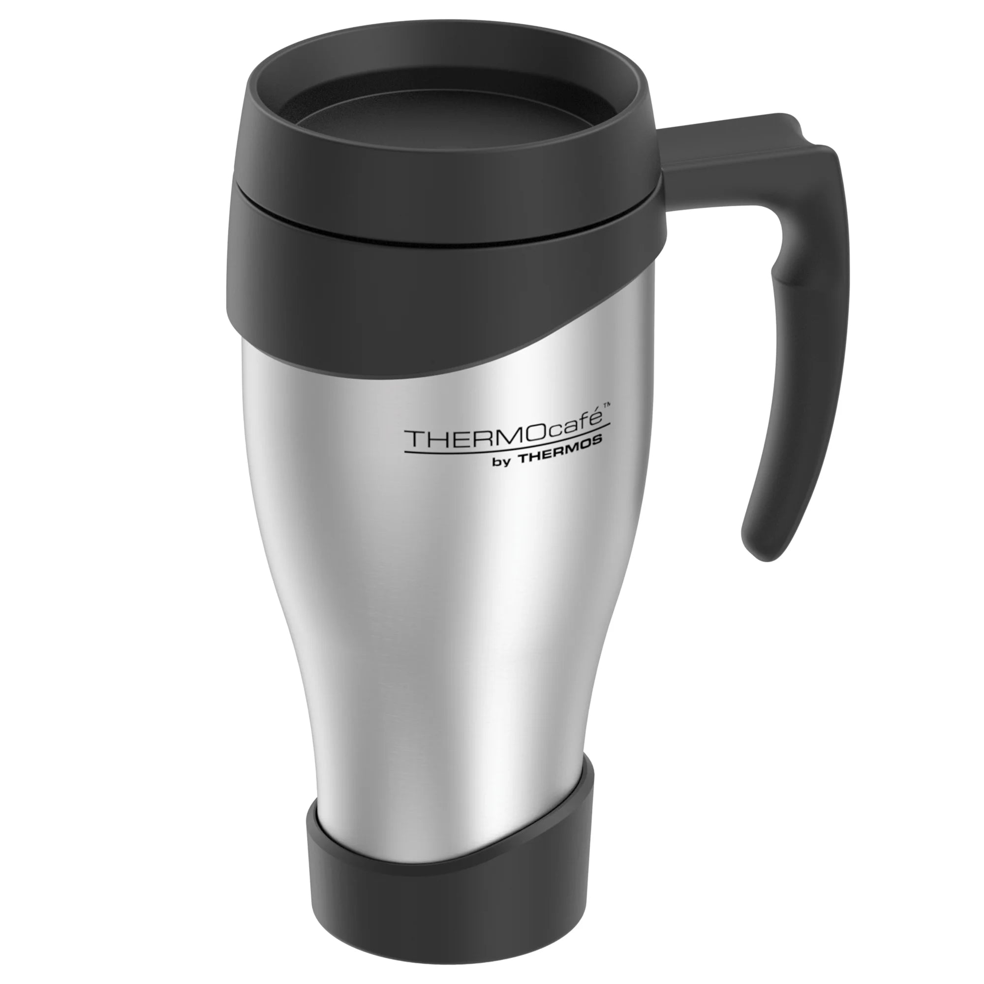 Thermos Thermocafe Stainless Steel Double Wall Insulated Travel Mug 24 Oz. Black/Silver (THRDF4010)
