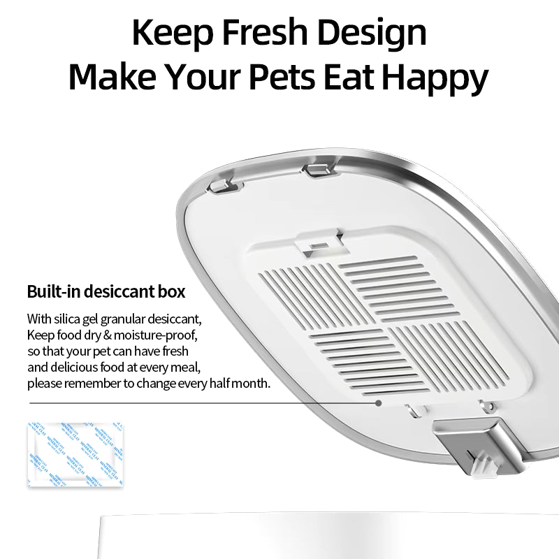 Automatic Cat Feeder Pet Smart Cat Food Kibble Dispenser Remote Control Wifi Button Auto Feeder for Cats Dog Accessories