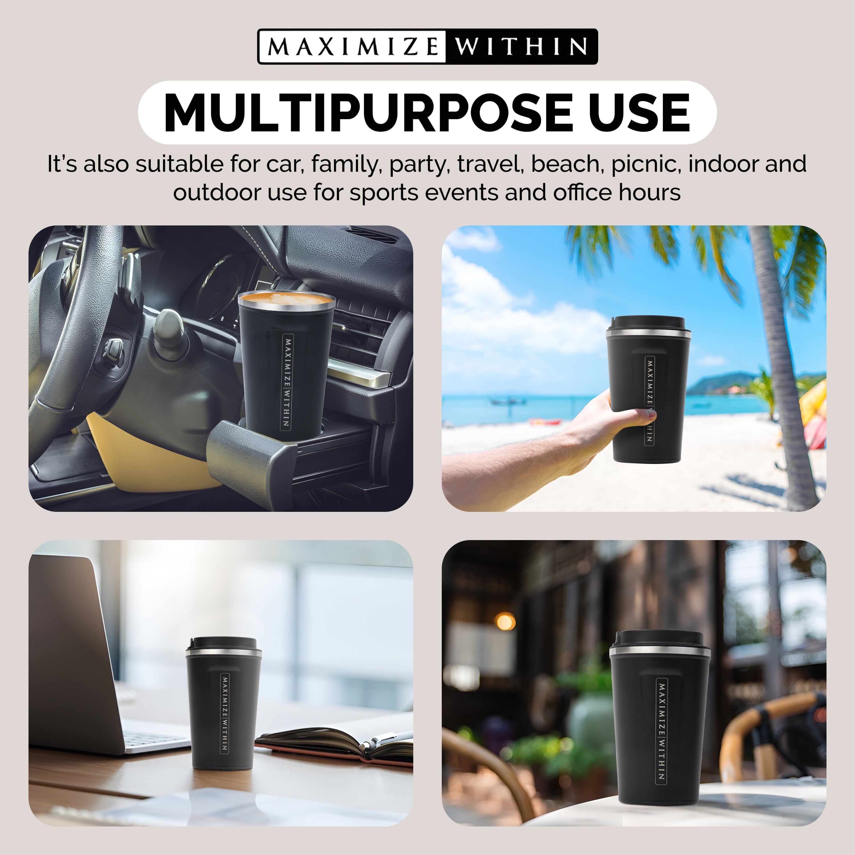 Maximize within Vacuum Insulated 12Oz Stainless Steel Travel Mug