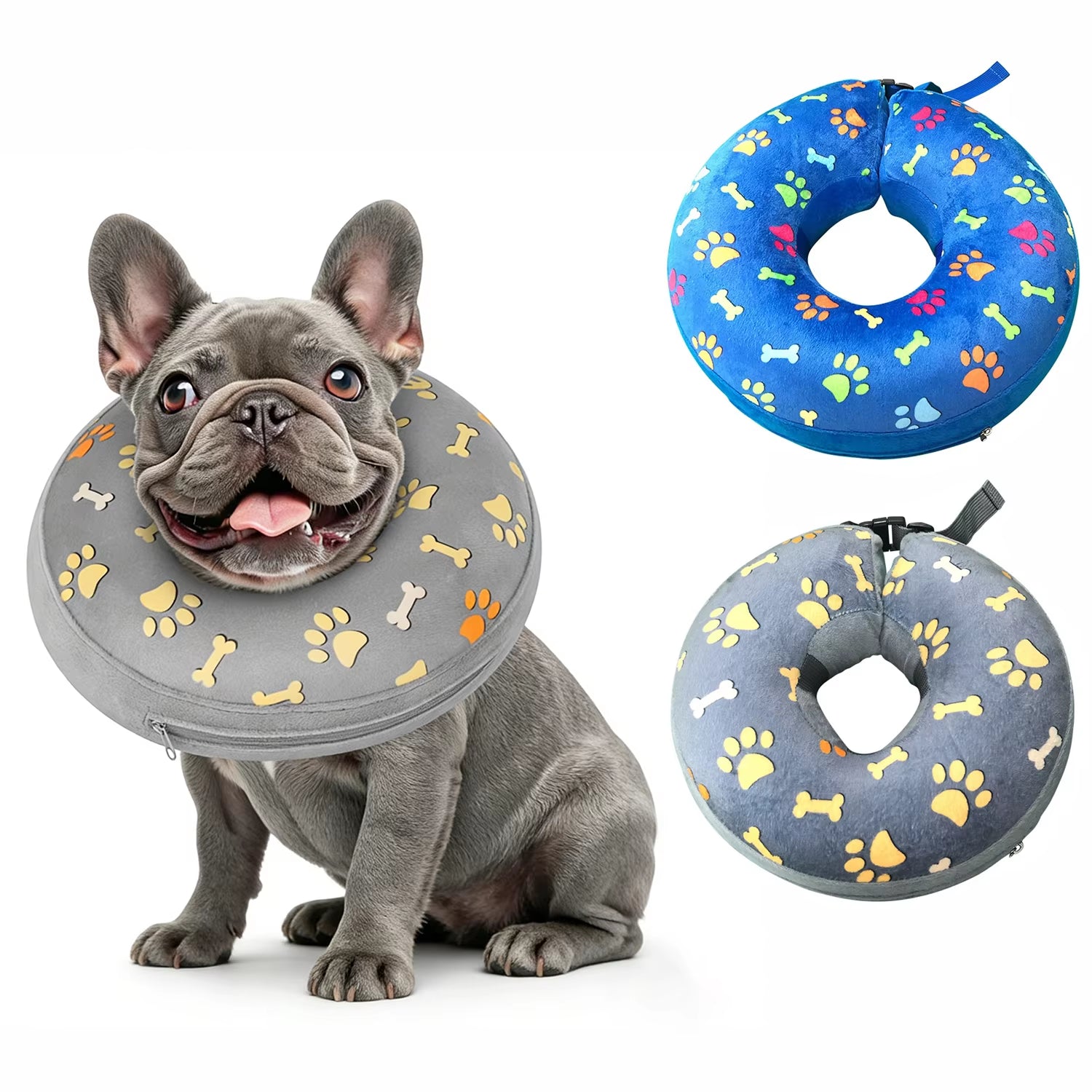 Inflatable Dog Collar Isabelino Anti-Bite Injury Elizabethan Collar for Dogs Cat Recovery Neck Wound Protective Dog Accessories