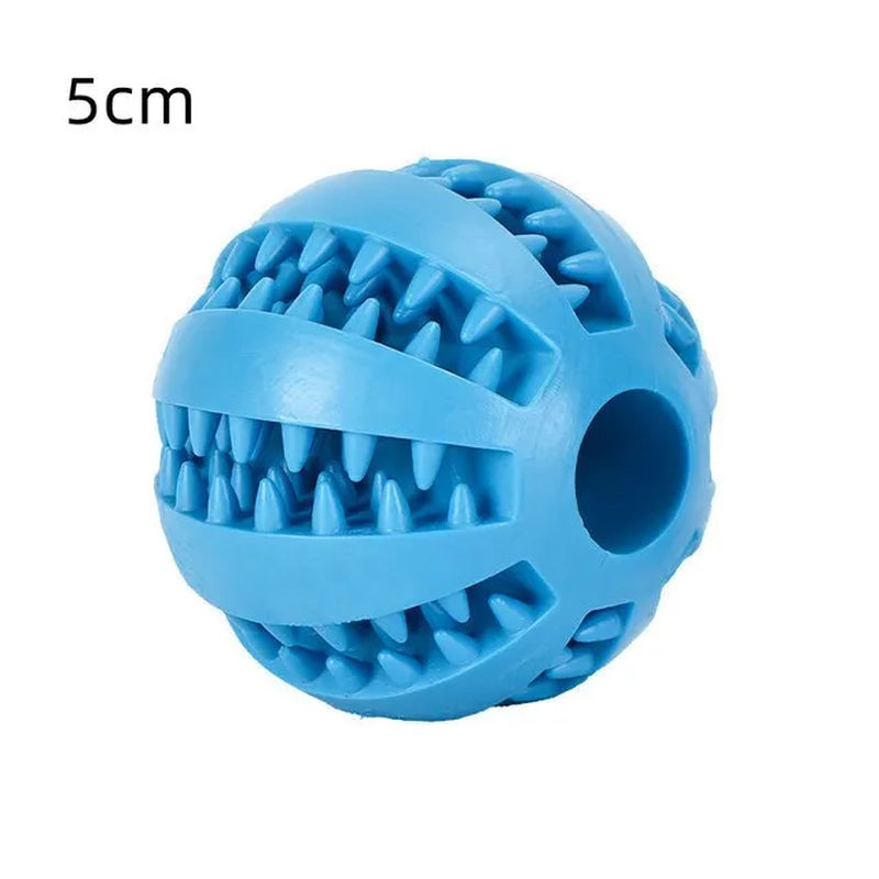 Rubber Pet Dog Toys Dog Chew Toys Tooth Cleaning Treat Ball Extra-Tough Interactive Elasticity Ball for Pet Accessories
