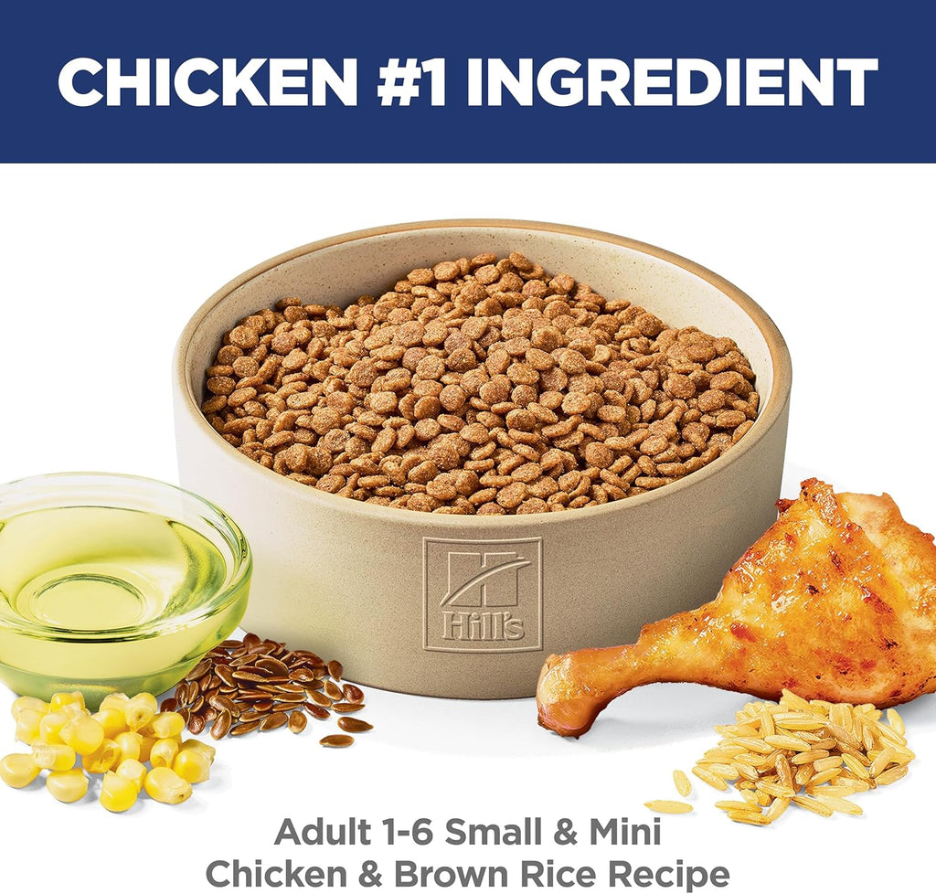 Adult 1-6 Small & Mini Dry Dog Food, Chicken & Brown Rice, 15.5 Lb. Bag