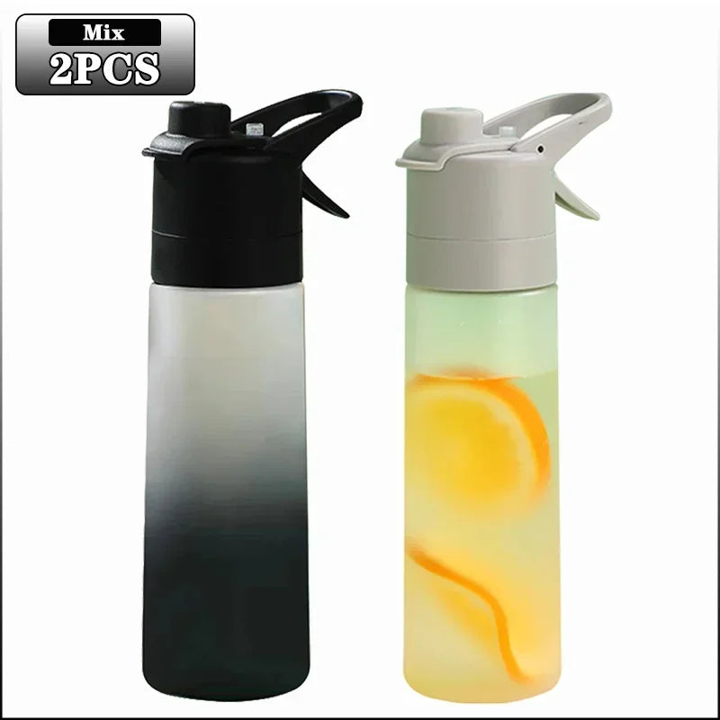 1-4PCS Water Jet Mug Outdoor Portable Sports Water Bottle Gradient Jet Mug Outdoor Sports Fitness Mug Gradient Frosted Kids Cup