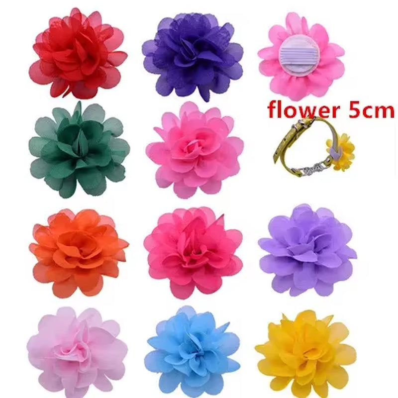 Bulk Flower-Collar Dog Accessories Dog Bow Tie Pet Dog Collar Accessories Flower for Dog Collar Dog Flower Collar Accessory