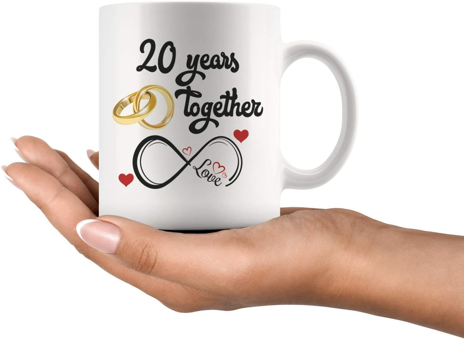 20Th Wedding Anniversary for Him and Her, 20Th Anniversary Mug for Husband & Wife, Married for Twenty Years, 20 Years Together with Her (11 Oz)