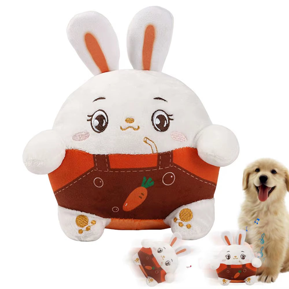 Interactive Dog Toys Dog USB Charging Jumping Toys Bounce Squeak Interactive Puzzle Dog Toys Squeaky Dog Toys Washable for Small