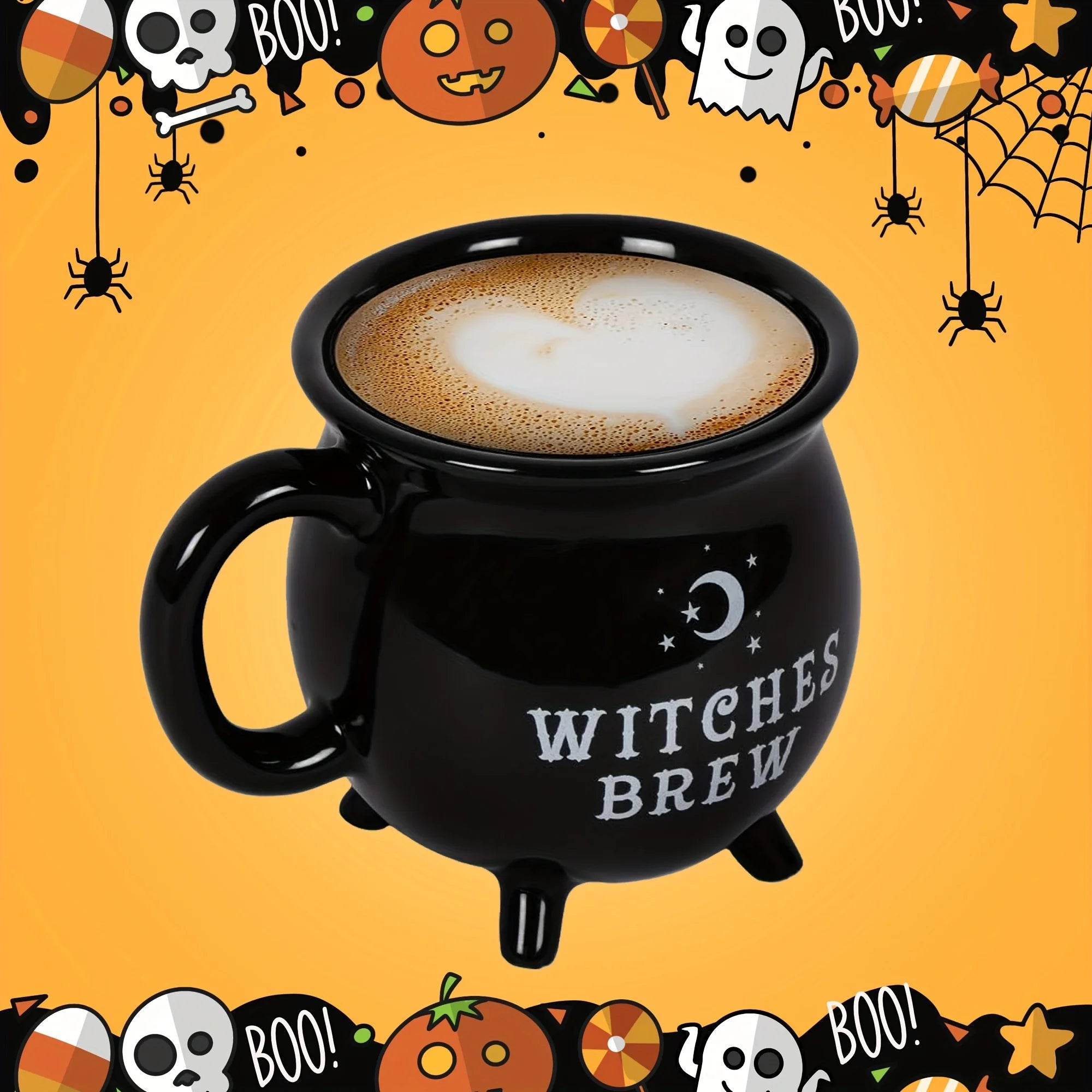 1Pc, Witch Brew Coffee Mug,350Ml/ 11.8Oz Ceramic Coffee Cup, Water Cups,Summer Winter Drinkware,Birthday Gifts,Halloween Gift