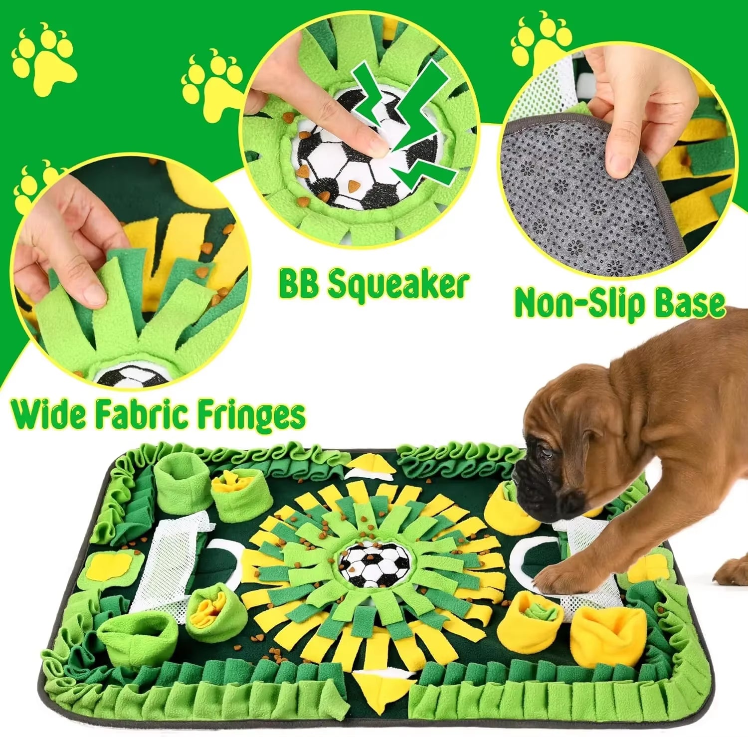 Pet Snuffle Mat - Interactive Slow Feeder Puzzle Toy for Dogs & Cats, Mental Stimulation & Foraging Training Blanket