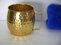 2 Hand-Hammered Brass Tumblers, Authentic Handmade Copper Mugs